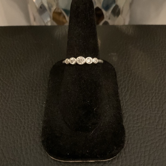 Sterling Silver CZ Bezel Ring - Picture 2 of 5